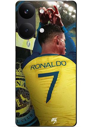 Силіконовий чохол бампер для xiaomi poco x8 pro max з малюнком ronaldo аль наср роналдо