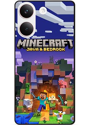 Силіконовий чохол бампер для xiaomi poco x8 pro з картинкою майнкрафт minecraft