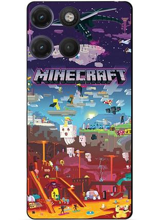 Силіконовий чохол бампер для motorola moto g17 гра minecraft майнкрафт