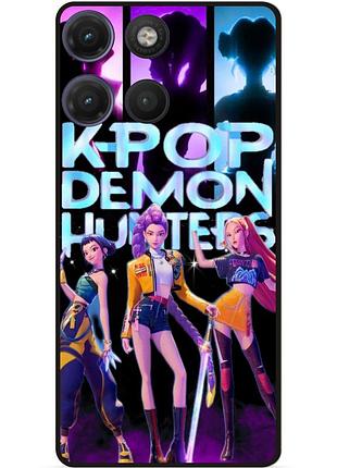 Силіконовий бампер чохол для motorola moto g17 з картинкою k-pop demon hunters