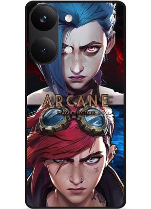 Силіконовий чохол бампер для xiaomi poco x8 pro max з картинкою аркейн arcane