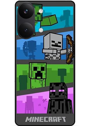 Силіконовий чохол бампер для xiaomi poco x8 pro max з картинкою майнкрафт minecraft