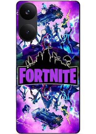 Силіконовий чохол бампер для xiaomi poco x8 pro max з малюнком fortnite marvel фортнайт марвел