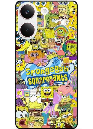 Силіконовий чохол бампер для xiaomi poco x8 pro з малюнком sponge bob губка боб