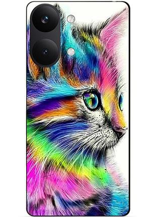 Силіконовий чохол бампер для xiaomi poco x8 pro max з малюнком акварельний кіт
