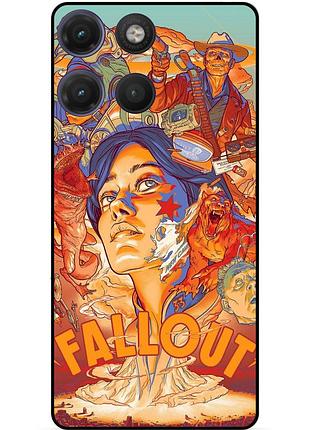 Силіконовий бампер чохол для motorola moto g17 з картинкою fallout фоллаут