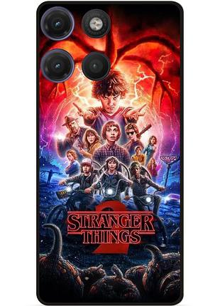 Силіконовий бампер чохол для motorola moto g17 з картинкою дивні дива stranger things