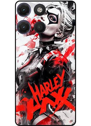Силіконовий бампер чохол для motorola moto g17 з малюнком harley quinn харлі квінн joker