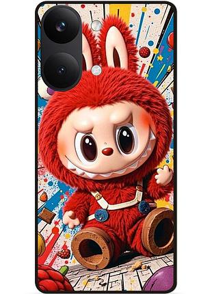 Силіконовий бампер чохол для xiaomi poco x8 pro max з малюнком labubu лабубу