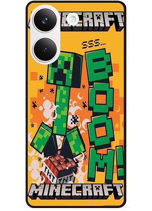 Силіконовий чохол бампер для xiaomi poco x8 pro стів minecraft кріпер майнкрафт