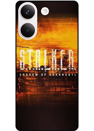 Чехол силиконовый бампер для xiaomi poco x8 pro с рисунком stalker сталкер