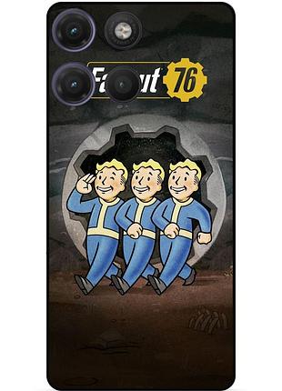 Силиконовый чехол бампер для motorola moto g17 фоллаут fallout
