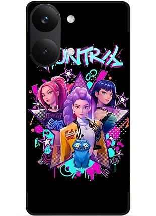 Силиконовый бампер чехол для xiaomi poco x8 pro max с рисунком demon hunters k-pop