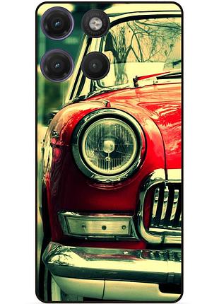 Чехол силиконовый бампер для motorola moto g17 с рисунком ретро авто chevrolet машина