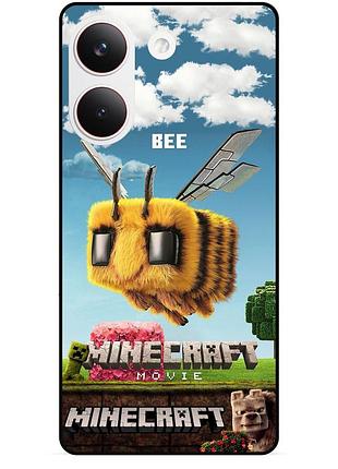 Чехол силиконовый бампер для xiaomi poco x8 pro игра майнкрафт minecraft