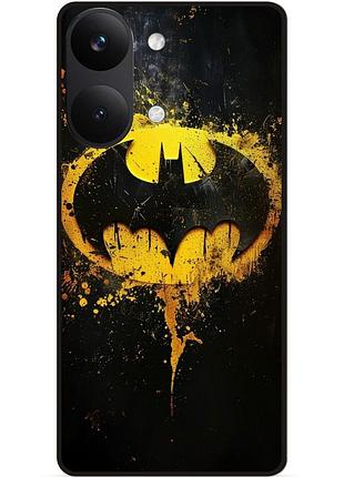 Чехол силиконовый бампер для xiaomi poco x8 pro max с рисунком бэтмен dc batman