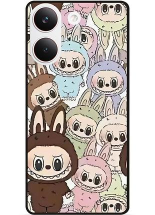 Силіконовий бампер чохол для xiaomi poco x8 pro з малюнком лабубу labubu