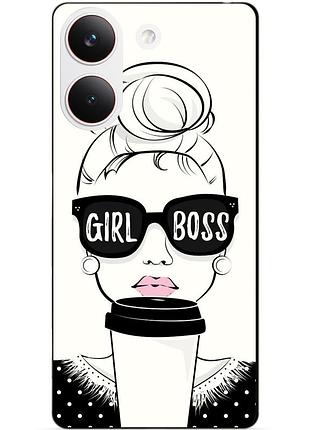 Силіконовий чохол бампер для xiaomi poco x8 pro з малюнком girl boss