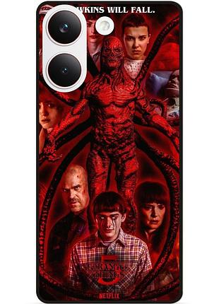 Силіконовий бампер чохол для xiaomi poco x8 pro з картинкою stranger things дивні дива