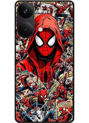 Силіконовий чохол бампер для xiaomi poco x8 pro max з картинкою spider man людина-павук