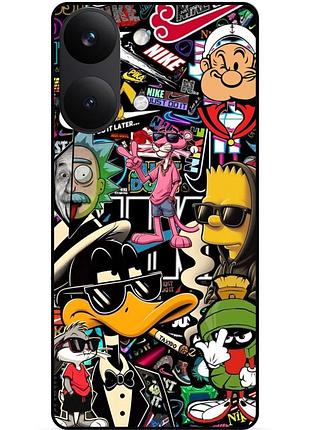 Силіконовий чохол бампер для xiaomi poco x8 pro max пантера daffy duck bart simpson