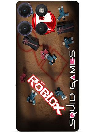 Силіконовий чохол бампер для motorola moto g17 з малюнком roblox гра в кальмара роблокс