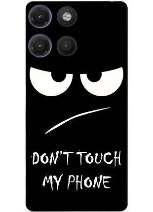 Силіконовий чохол бампер для motorola moto g17 з малюнком очей dont touch my phone