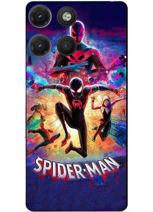 Силіконовий чохол бампер для motorola moto g17 spider man людина-павук