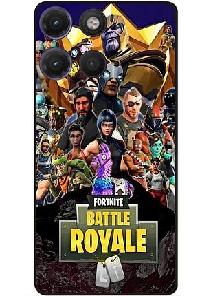 Силіконовий чохол бампер для motorola moto g17 з малюнком фортнайт fortnite