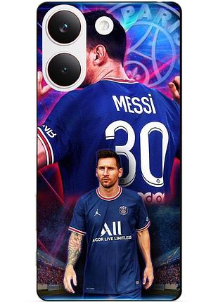 Силіконовий чохол бампер для xiaomi poco x8 pro з малюнком мессі псж messi