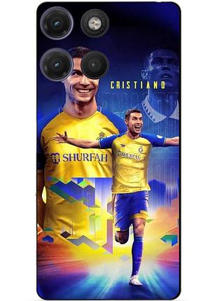 Силіконовий чохол бампер для motorola moto g17 з малюнком роналдо аль наср ronaldo