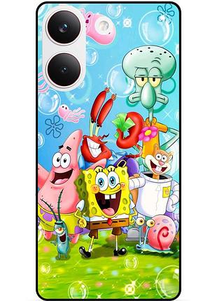 Силиконовый чехол для xiaomi poco x8 pro с рисунком sponge bob губка боб