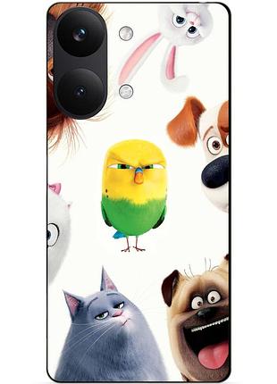 Силіконовий чохол бампер для xiaomi poco x8 pro max з малюнком таємне життя домашніх животних