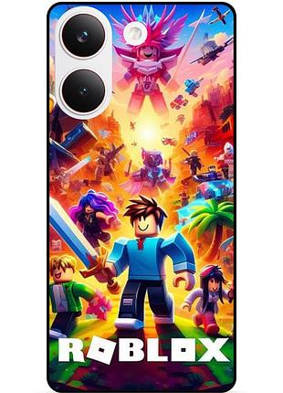 Силіконовий чохол бампер для xiaomi poco x8 pro з картинкою роблокс roblox
