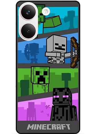 Силіконовий чохол бампер для xiaomi poco x8 pro з картинкою майнкрафт minecraft