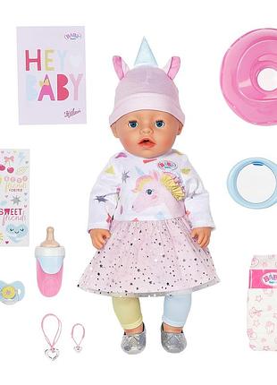 Лялька baby born – емма-єдиноріг baby born zapf creation інтерактивна лялька бебі борн