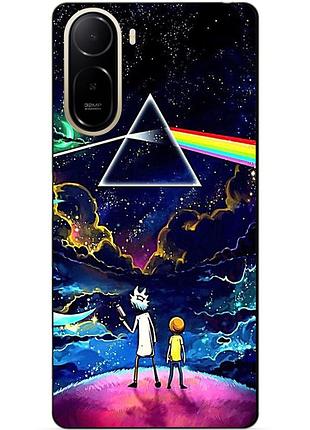 Силиконовый бампер чехол для xiaomi redmi a7 pro с рисунком рик и морти rick and morty