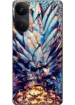 Силіконовий чохол бампер для xiaomi poco x8 pro max з малюнком ананас