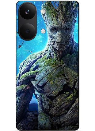 Силіконовий чохол бампер для xiaomi poco x8 pro max з малюнком грут groot стражі галактики
