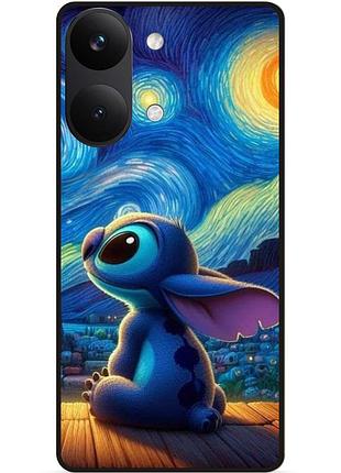 Силиконовый бампер чехол для xiaomi poco x8 pro max stitch лило и стич