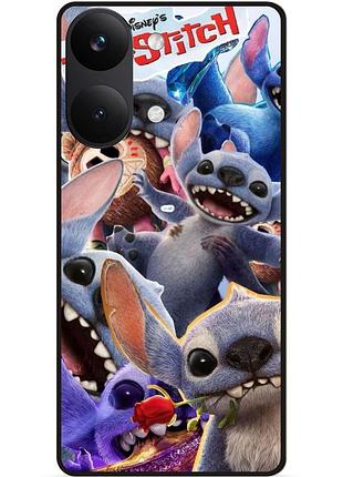 Силиконовый чехол бампер для xiaomi poco x8 pro max с картинкой stitch стич
