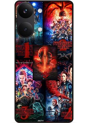 Силіконовий чохол для xiaomi poco x8 pro max з малюнком дивні дива stranger things