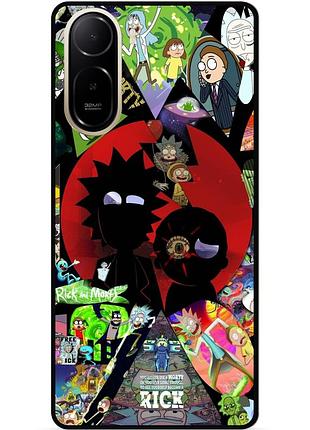 Силиконовый чехол бампер для xiaomi redmi a7 pro с рисунком rick and morty рик и морти