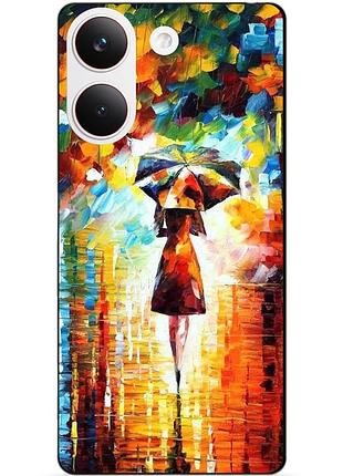 Силіконовий чохол бампер для xiaomi poco x8 pro з малюнком прогулянка