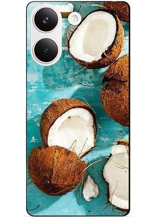 Силіконовий чохол бампер для xiaomi poco x8 pro з малюнком кокоси