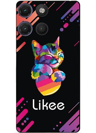 Силіконовий чохол бампер для motorola moto g17 з малюнком likee лайки