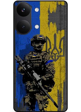 Силіконовий чохол бампер для xiaomi poco x8 pro max з малюнком зсу украина воин