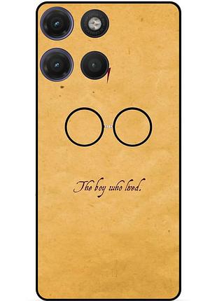 Чохол силіконовий бампер для motorola moto g17 з малюнком гаррі поттер harry potter окуляри