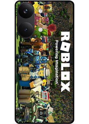 Силіконовий чохол бампер для xiaomi poco x8 pro max з картинкою роблокс roblox