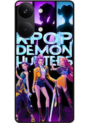 Силіконовий бампер чохол для xiaomi poco x8 pro max з картинкою k-pop demon hunters